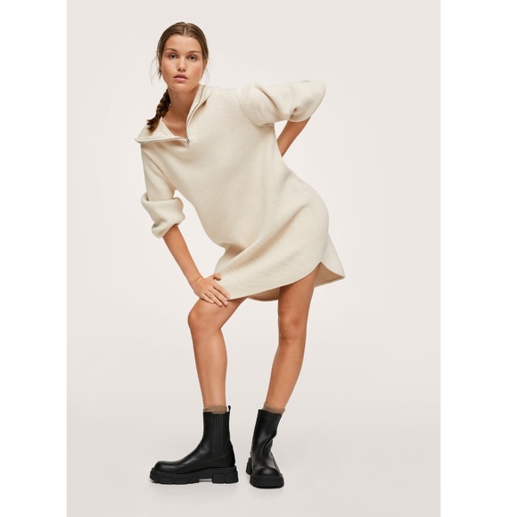 MNG Black Leather Combat Boots Thick Rubber Track Sole Ankle/Calf High - Picture 7 of 17